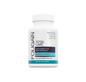 FOLIGAIN TOTAL CARE Supplement for Thinning Hair, Skin & Nails 60 Vegetarian Capsules - FOLIGAIN EUROPE