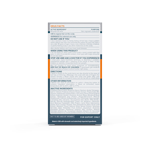 FOLIGAIN Advanced Hair Regrowth miehille Minoksidiili 5% + Trioksidiili 5%