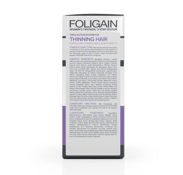 FOLIGAIN Triple Action Hair Care System For Women 3 Piece Trial Set - FOLIGAIN EU